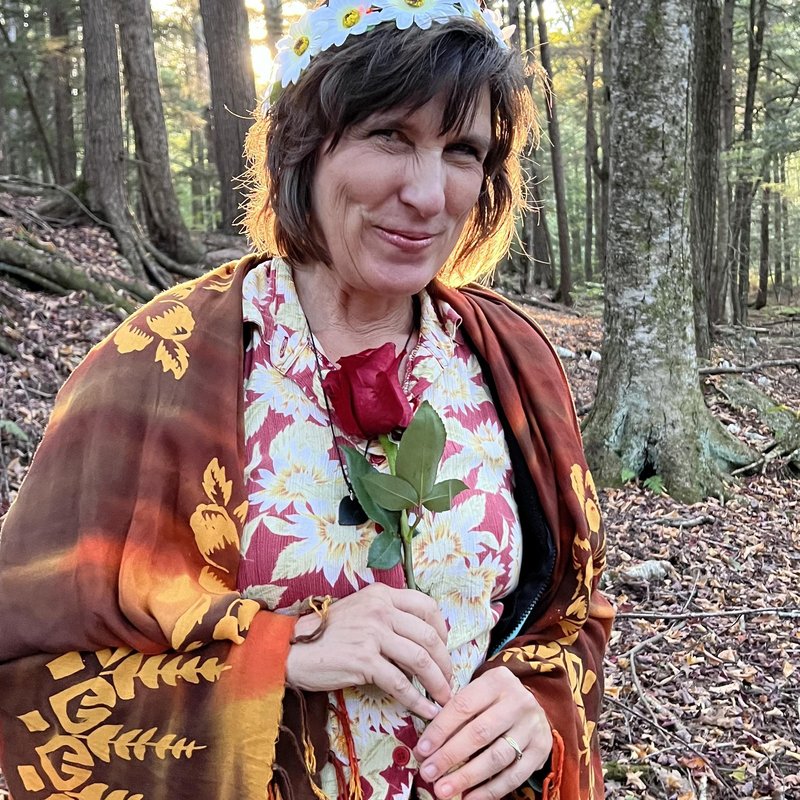 Coach Carol in the forest